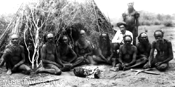 Baldwin Spencer with Arrente elders, 1896