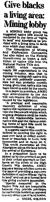 Give blacks a living area: Mining Lobby, 1997